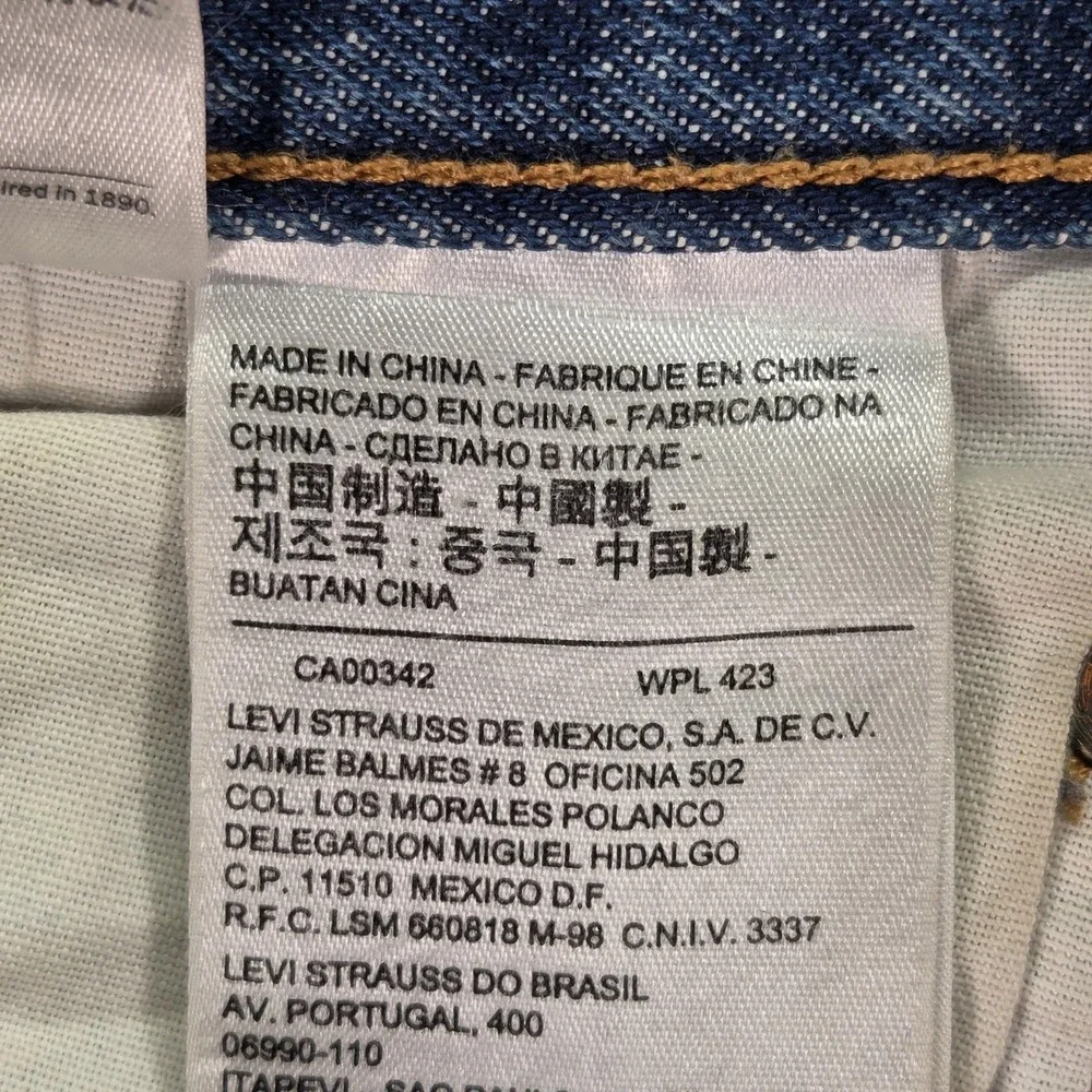 Levis 501 Jeans Mens Selvedge Straight Button Fly Distressed Fits‎ 30x27